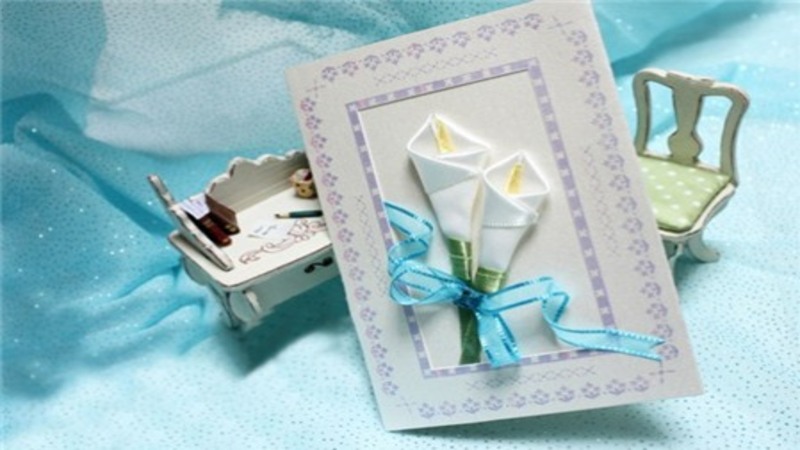 Thiệp 20/11 handmade trang trí bằng ruy băng