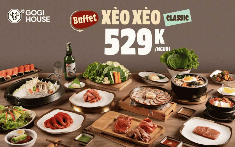 gogi house buffet chi tiết