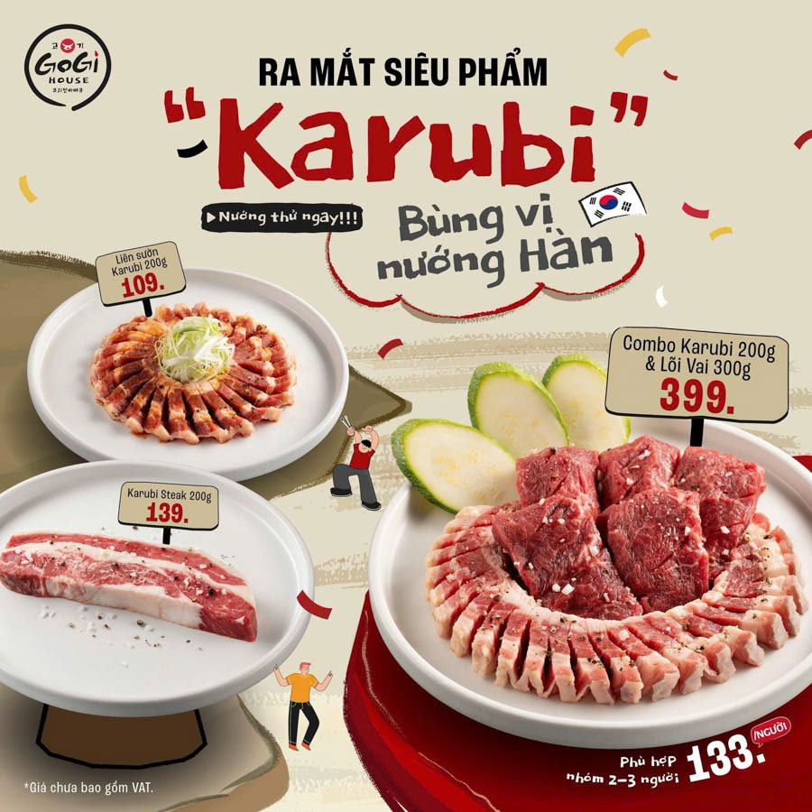 gogi menu buffet chi tiết