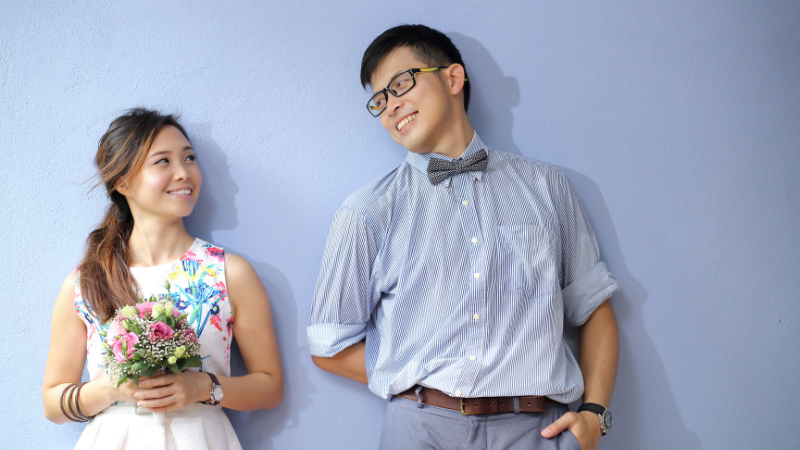 Buổi chụp ảnh cặp đôi tại Studio