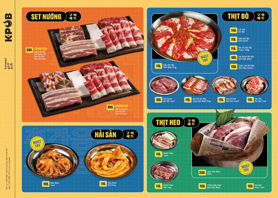 kpub menu chi tiết