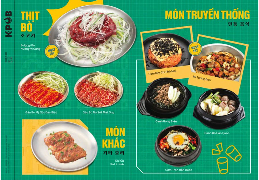 k-pub menu