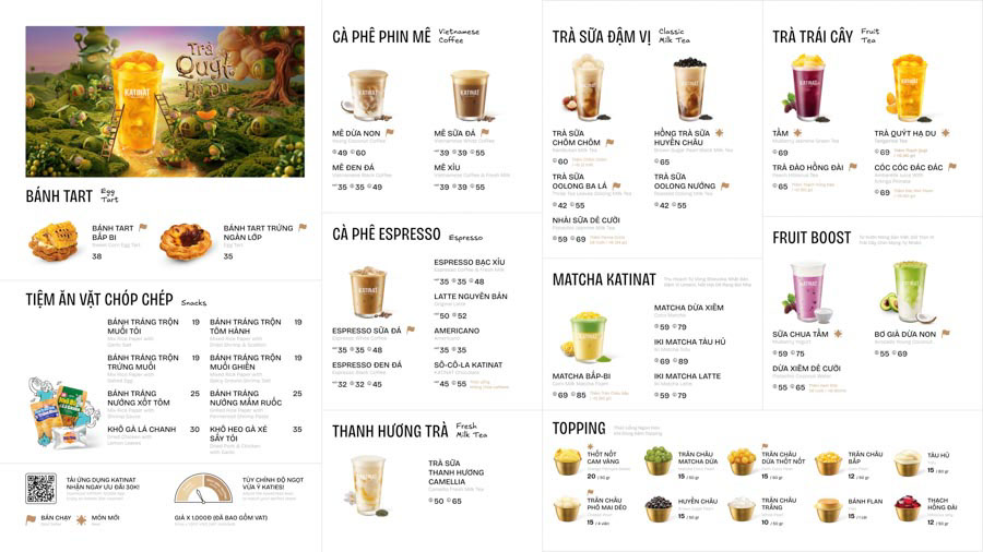 menu katinat saigon kafe