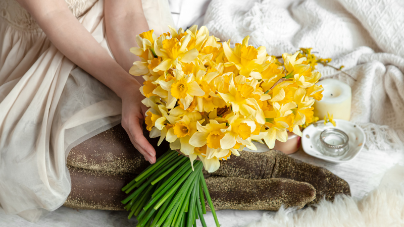 Bó hoa tươi rực rỡ dành làm quà tặng 20/10 cho người yêu