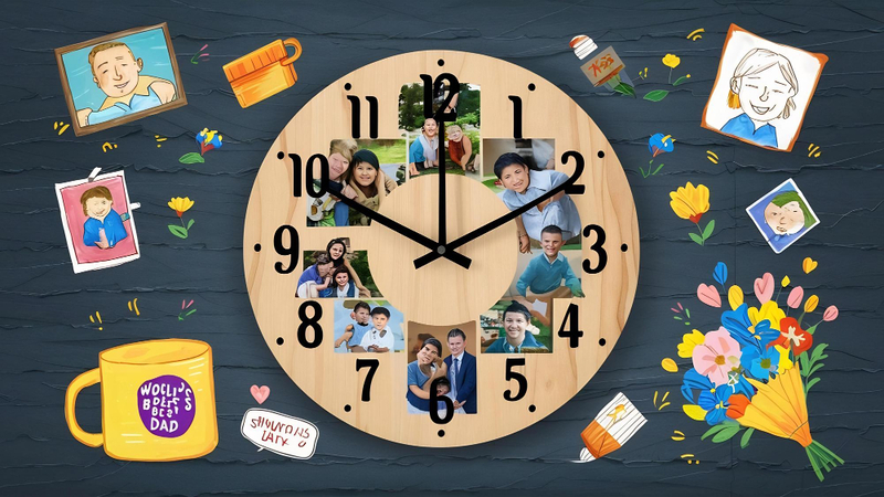 Alt: Đồng hồ treo tường troll - quà sinh nhật độc đáo hài hước cho bố mẹ.