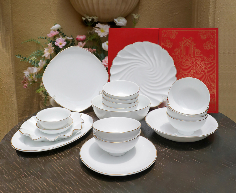 Bộ bát đĩa Hoàng Kim cao cấp làm quà tặng doanh nhân