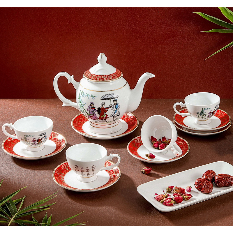 Bộ ấm chén Quan Họ cao cấp dành cho quà tặng doanh nhân