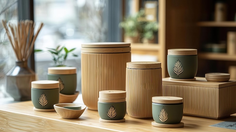 Hũ trà bằng tre là quà tặng Đại hội Đoàn mang nét truyền thống và bản sắc dân tộc