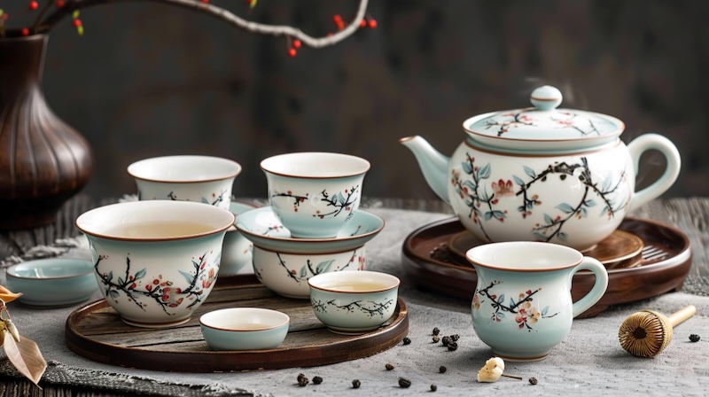 Quà tặng Đại hội Đoàn Thanh niên: bộ ấm chén.