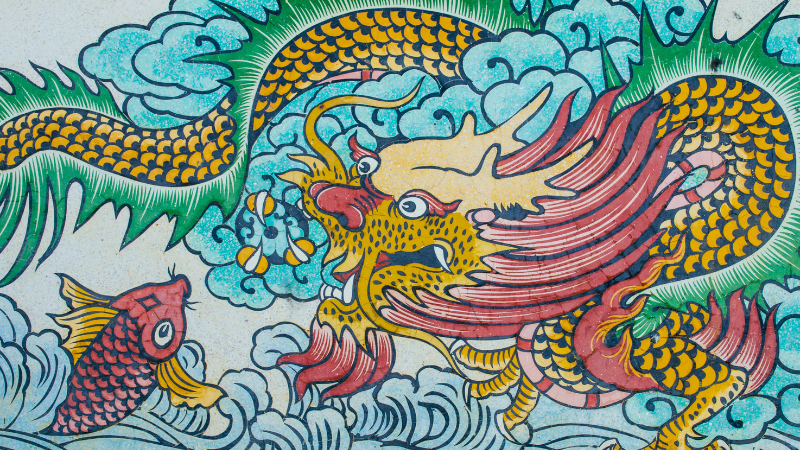 Tranh cá chép hóa rồng