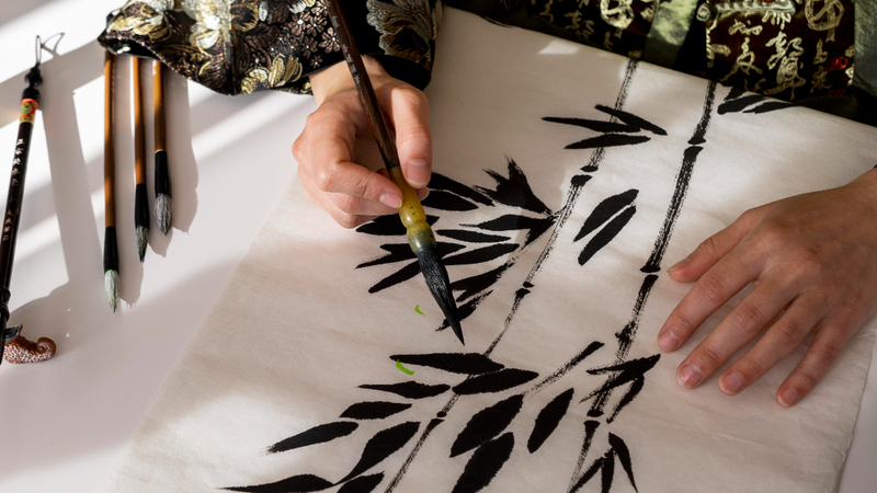 Alt: Tranh thư pháp treo Tết dành cho bố mẹ.