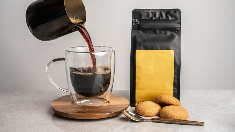 Alt: Trà cà phê quà Tết sức khỏe.