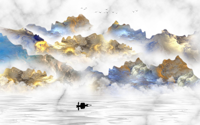 Alt: Tranh phong thủy quà Tết cho sếp mang tài lộc và cát khí.