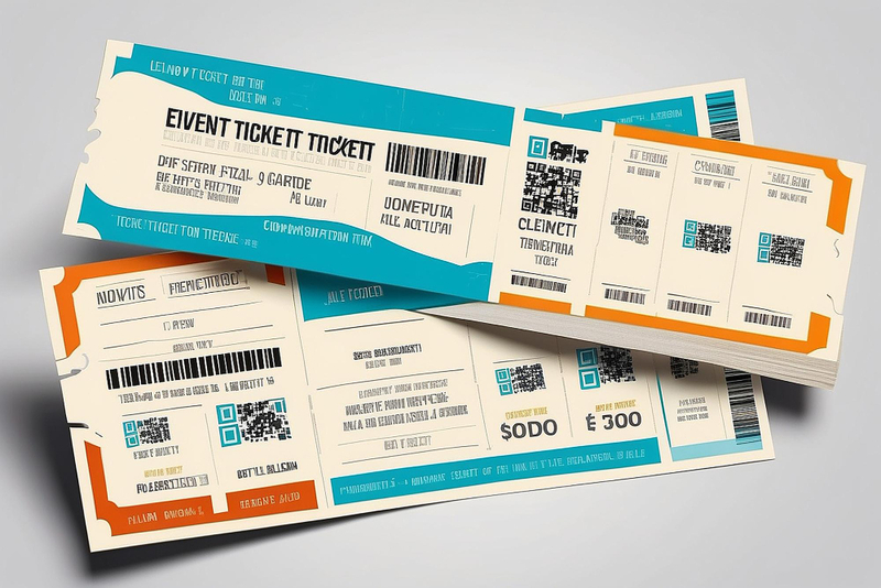 Alt: Hình ảnh vé sự kiện thiết kế cơ bản.
