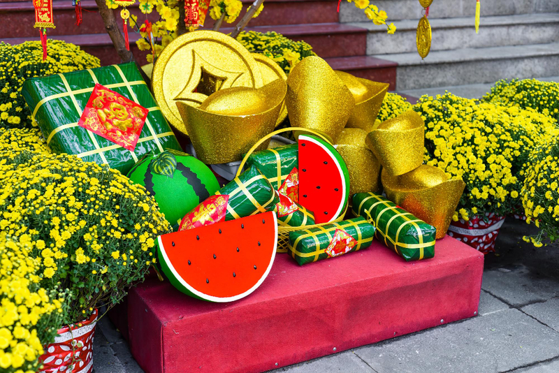 Alt: Trang trí nhà bếp trong các cách trang trí Tết gia đình