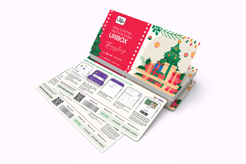 Mẫu voucher quà tặng Giáng sinh UrBox 001