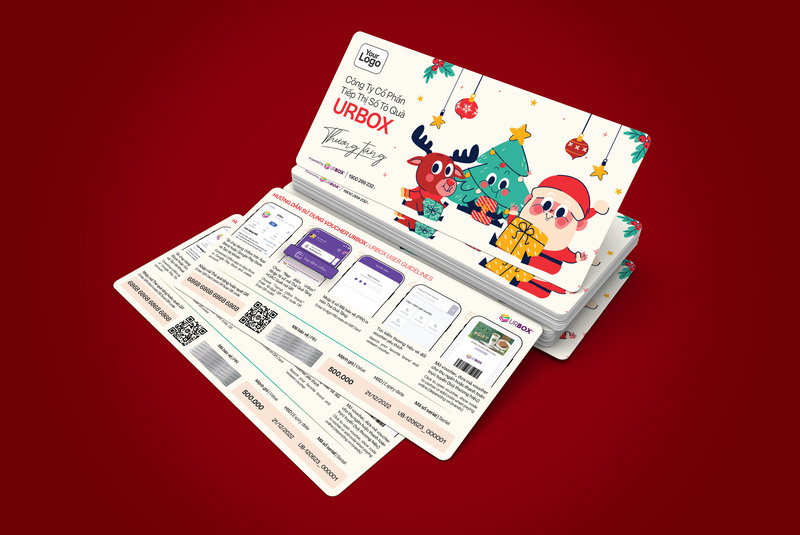 Mẫu voucher quà tặng Giáng sinh UrBox 002