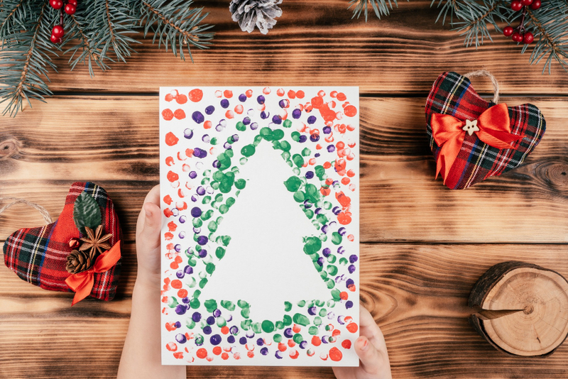 Alt: Thiệp Giáng sinh handmade đơn giản