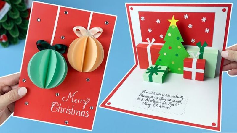 Alt: Thiệp Noel 3D đơn giản